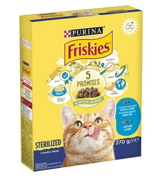 Сухой корм для стерилизованных кошек Friskies с лососем, тунцом и овощами 1.5 (кг)