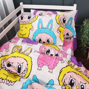 Комплект постельного белья в кроватку детский Mirson 110х140 см Kids Time 17-0865 Labubu Бязь (2200012064740)