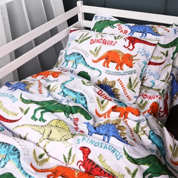 Комплект постельного белья Mirson Полуторный 143х210 см Kids Time 17-0868 Dino World Бязь (2200012066911)