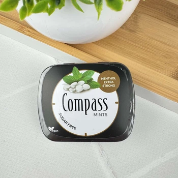 Цукерки Compass Menthol Extra Strong без цукру (ментол), 14 г