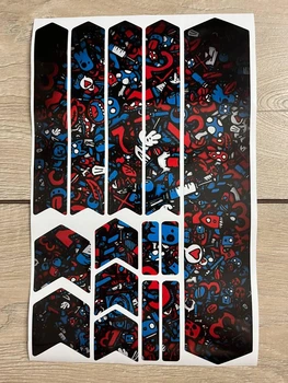 Комплект защитных наклеек на раму велосипеда . Защита от царапин . Цвет темные стикеры
