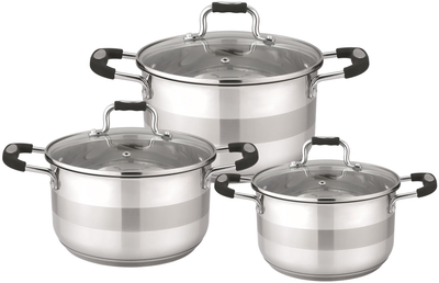 Zestaw garnków Domoletti ze stali nierdzewnej 3 szt (4772013229513) 