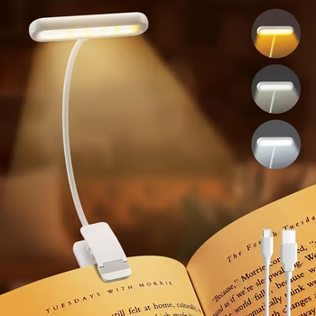 Лампа для чтения книг на аккумуляторе 14Led.Сперезаряжаемым батарейным питанием и запоминания (Белый)