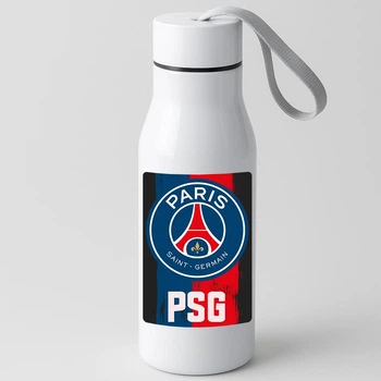 Термос спортивний PSG футбольна команда 450 мл. Білий