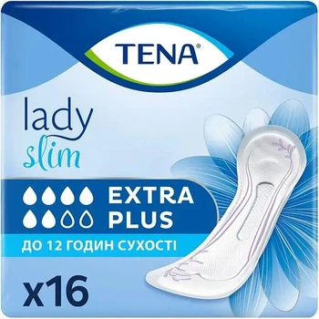 Жіночі урологічні прокладки Tena Lady Slim Extra Plus (6 крапель) 16 шт.