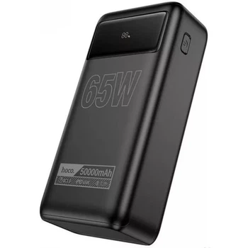 Повербанк HOCO DB81A 50000mAh 65W Apollo Edge 185Wh ліхтарик 4хUSB/2хType-C чорний
