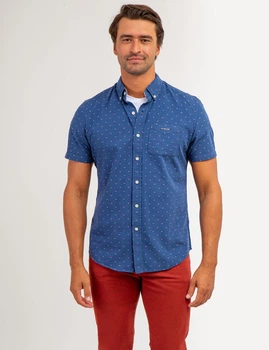 Чоловіча сорочка U.S. Polo Assn. (48262412984437) SWISS DOT POPLIN S синя