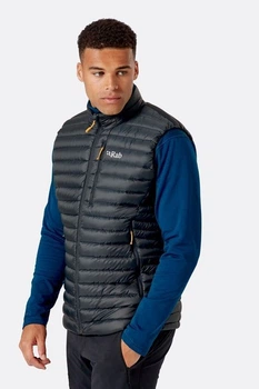 Безрукавка Rab Microlight Vest Black чоловіча Beluga S сіра