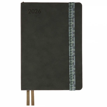Щоденник А5 Leo Planner датований 2026 "Polo", м'який, графітовий, 368 сторінок