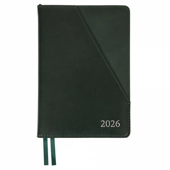 Щоденник А5 Leo Planner датований 2026 "Whisky", твердий, зелений, 368 сторінок