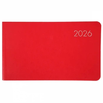 Щотижневик 10х17см Leo Planner датований 2026 "Glory", м'який, червоний, 128 сторінок