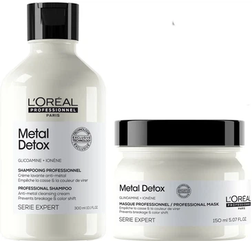 Професійний набір L’Oreal Professionnel Paris Serie Expert Metal Detox для всіх типів волосся Шампунь 300 мл + Маска 150 мл (30158078/3474637257668)