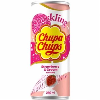 Напій газований Chupa Chups Strawberry & Cream (Полуниця з Вершками) (10.01.2026) - 250 ml