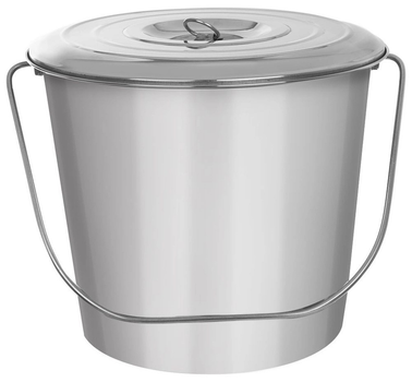 Відро харчове Orion сталеве з кришкою Сріблясте 12 л (8592381160494)