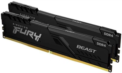 Модуль пам'яті Kingston DDR4 16GB (2x8) Fury 3200Mhz Beast Black (KF432C16BBK2/16WP)