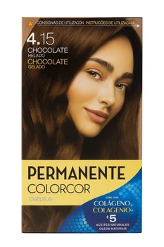 Краска для волос Deliplus Permanente Colorcor с коллагеном и 5 маслами тон №4.15 Морозный Шоколад Chocolate Helado