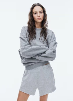 Свитшот из хлопка H&M 1243667003c42 S серый (100000970)
