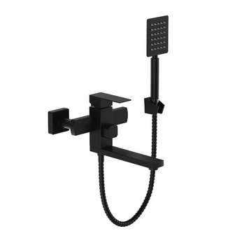 Чёрный Смеситель для ванны с душем Frap F32802-6