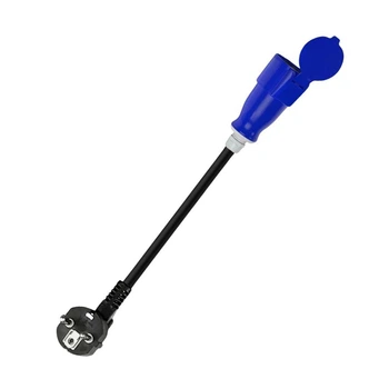 Перехідник силовий CEE 32A на євро розетка 220V 16A Bodasan з кришкою для зарядки авто та побутових приладів (06EU)