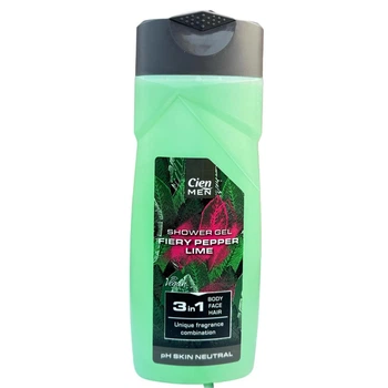 Мужской гель для душа Cien Men 3в1 Fiery Pepper Lime 300мл