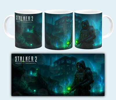 Чашка STALKER 2 Ночная Зона 330 мл Белая