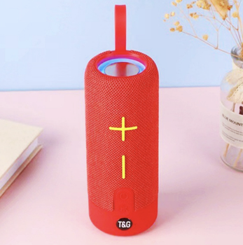 Аккумуляторная Bluetooth колонка - динамик блютуз T&G 10W с FM радио (USB/TF/AUX) Красная