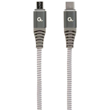 Кабель синхронізації та заряджання Cablexpert CC-USB2B-CMMBM-1.5M USB Type-C – Micro USB 1.5 м Сірий (CC-USB2B-CMMBM-1.5M)