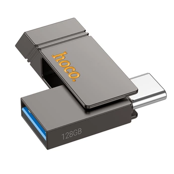 Флеш-накопичувач HOCO UD14 128 GB USB-A/USB-C Grey (17541)
