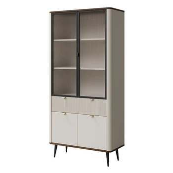 Витрина MARLY REG 2 90х191х40 кашемир / орех Jurek