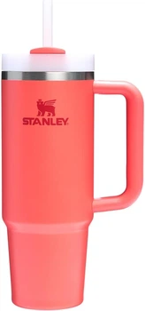 Термочашка стальная с двойной вакуумной изоляцией Stanley Quencher H2.0 Flowstate 0,89 л Hot Coral