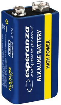 Лужна батарейка Esperanza 6LR61 1 шт (5901299958032)