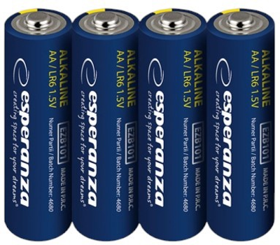 Лужні батарейки Esperanza AA 4 шт (5901299959824)