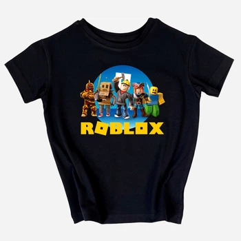 Детская футболка для мальчика Спиногрыз Roblox в синем круге №10-00251 122 см Черная (ROZ6501040774)