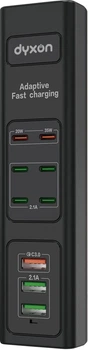 Мережевий фільтр-подовжувач Dyxon US-D01 85W 6xUSB-C (PD) + 3xUSB-A QC3.0 FAST CHARGER 2M Black (DXN-USD01-85W-2M-B)