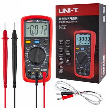 Цифровий мультиметр UNI-T UT39C+ з ручним вибором діапазонів (400mV-1000V DC; 20V-750V AC; 400мкА-10A DC; 4мА-10A AC; 200Ом-200МОм; 200мкФ; 200мкФ; 10Гк; транзисторів) (2341089)