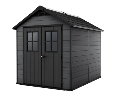 Пластиковый садовый сарай Keter Evotech 2,1х1,6 м серый (533984)