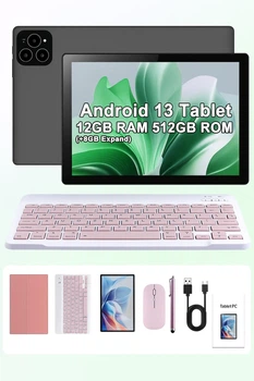Планшет Crelander T40 Pro 12GB/512GB LTE 4G з клавіатурою з мишкою Рожевий