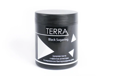 Безкислотна чорна цукрова паста TERRA Black Sugaring №5 (щільна), 700 г