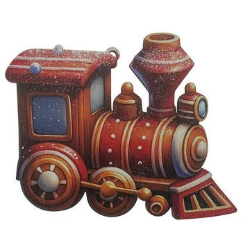 Ёлочная игрушка деревянная MIS LT Поезд 10,5×8,5×0,3 см