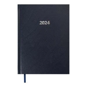 Щоденник датований 2024 А5 336арк STRONG темно-синій BUROMAX