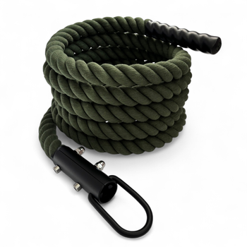 Канат для лазіння Orlins CrossFit х/б 3 м діаметр 40 мм з кронштейном хакі (RO-210)