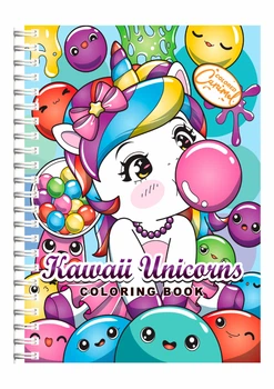 Раскраска «Kawaii Unicorn / Каваи единороги» – 27 страниц