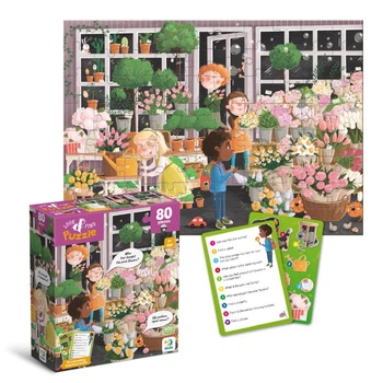 Дитячий пазл Шукай та знаходь "Квітуча весна" DoDo Toys 300664, 80 елементів