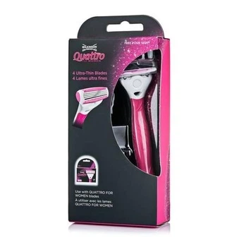 Станок для бритья Wilkinson Sword Quattro For Women + держатель на присоске