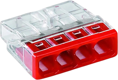 Клема Wago 4-х провідна х 2.5 мм² 100 шт (2273-204)