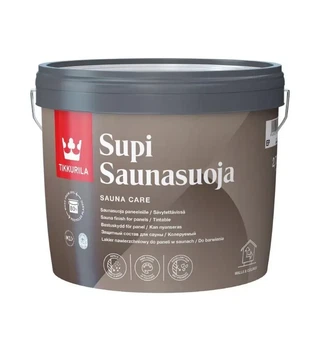 Защитный состав для защиты стен и потолков в сауне TIKKURILA SUPI SAUNASUOJA (ТИККУРИЛА СУПИ САУНАСУОЯ) 2.7л