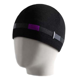 Шапка мужская из тонкой пряжи SIGNAL One Size (56-60) Черный/Т.Серый/Серый/Фиолетовый