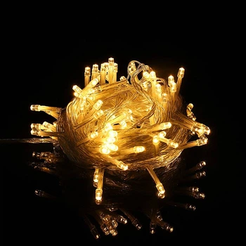 Гирлянда светодиодная от сети с белым проводом Y25-01WW 19599 3.5 м 100 LED теплый желтый