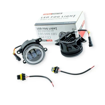 Фара протитуманна Nexia, Renault, Ford, Suzuki, Opel, Toyota (90мм 3.5") LED 30W англ.оч. 3 лінзи (к-кт 2 шт) EuroTun