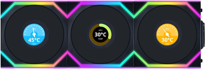 Набір вентиляторів Lian Li Uni Fan SL Wireless LCD 120 Reverse Blade Black (G99.12RSLLCD1W3B.00)